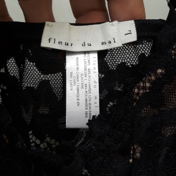 Fleur du mal Charlotte Lace Balconette Bodysuit - Picture 7 of 9